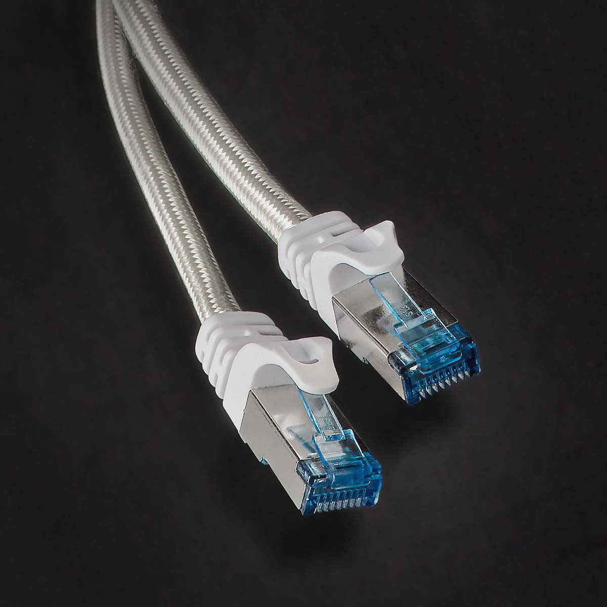 Nedis CAT6a Network Cable | S/FTP | RJ45 Male | RJ45 Male | 0.50 m | Snagless | Round | Braided / PVC | Silver | Cover Window Box