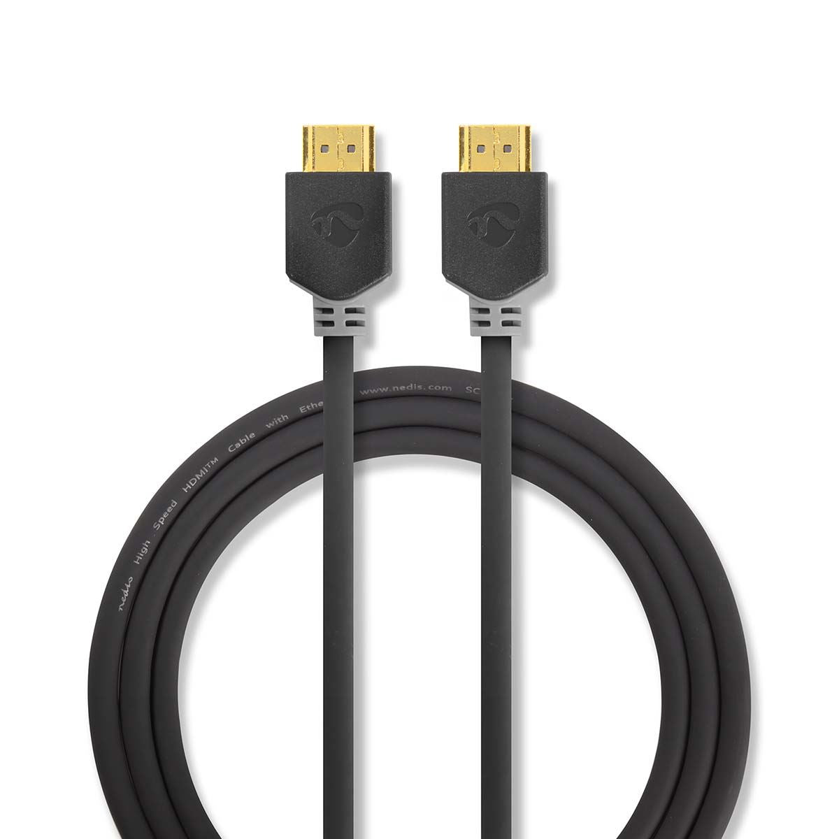 Nedis High Speed HDMI™ Cable with Ethernet | HDMI™ Connector | HDMI™ Connector | 4K@60Hz | ARC | 18 Gbps | 10.0 m | Round | PVC | Anthracite | Box