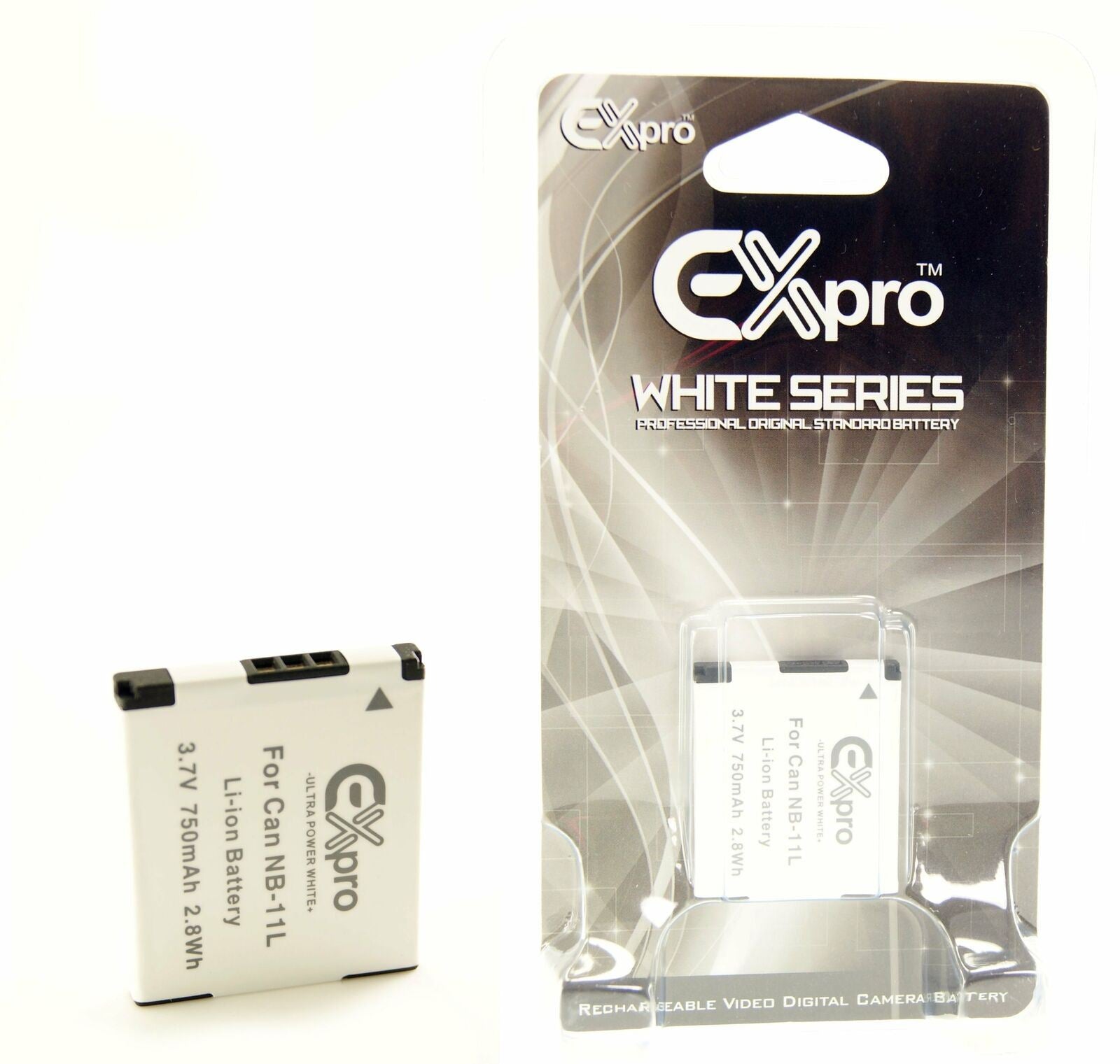 Ex-Pro Canon NB-11L, NB11L Canon White Series Li-on Digital Camera Battery