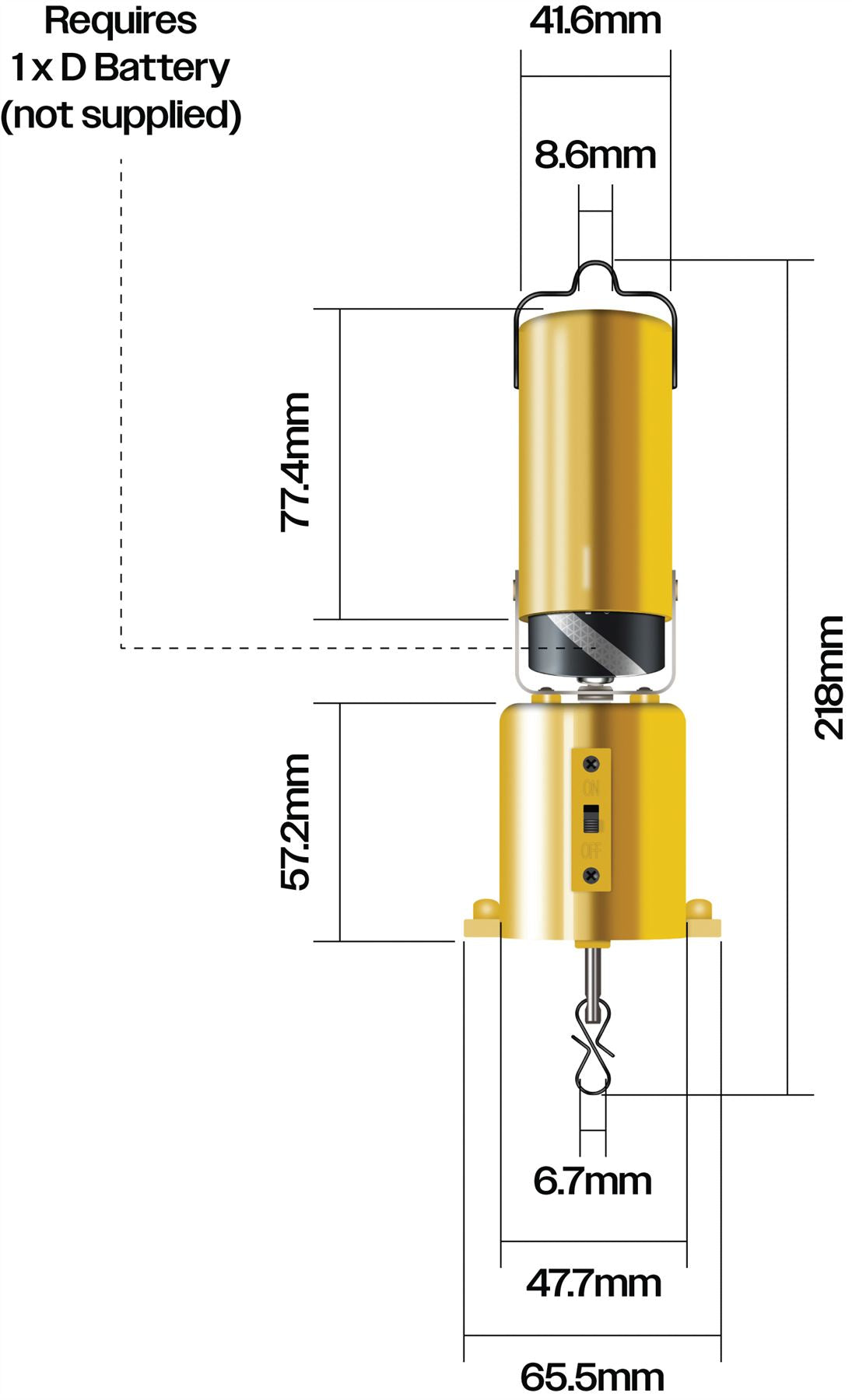 Mirror Ball Motor 5 RPM Battery Powered - Gold Effect