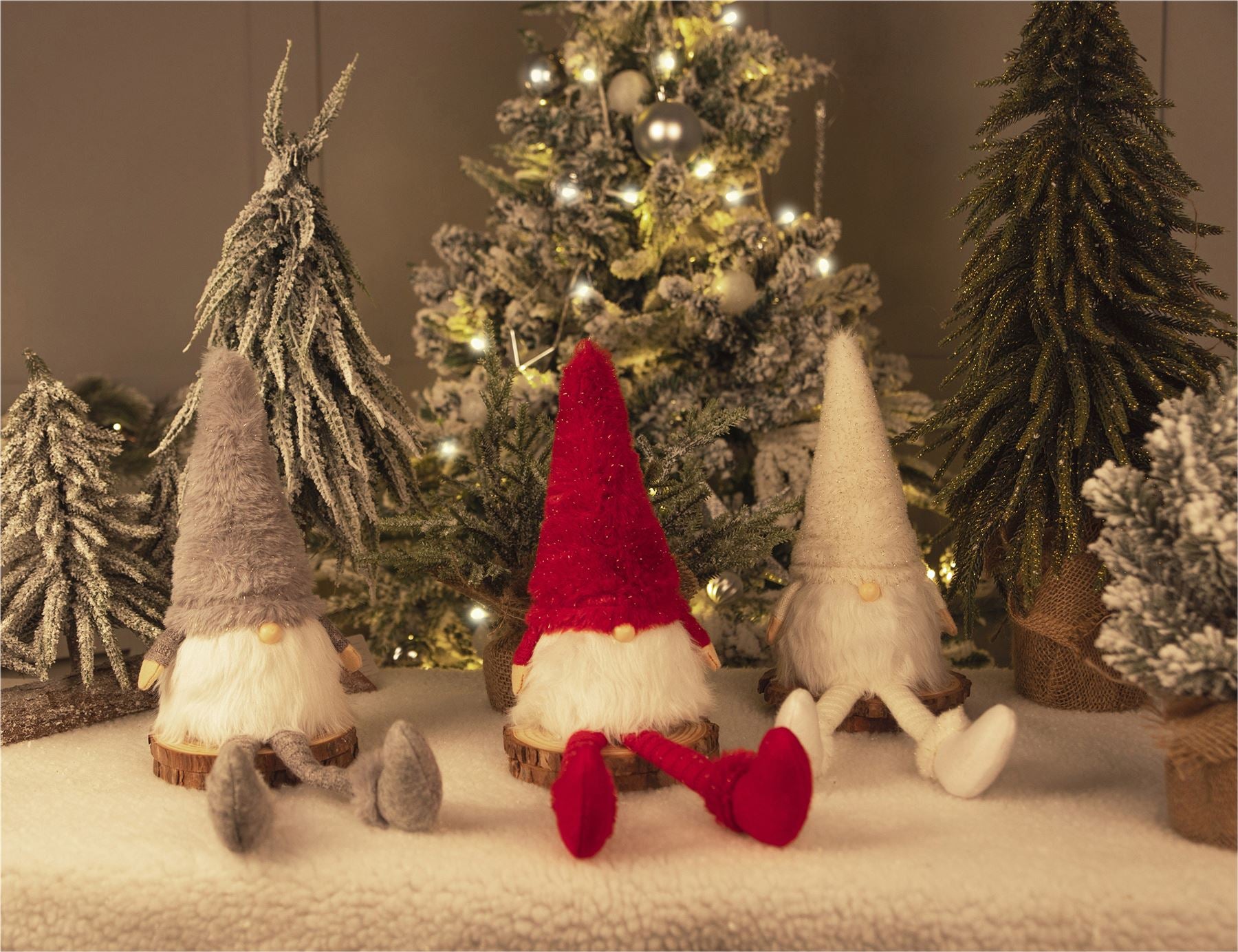 Christmas Long Legged Gonk Nordic Style Gnome Xmas Decoration - Henderick (Grey)