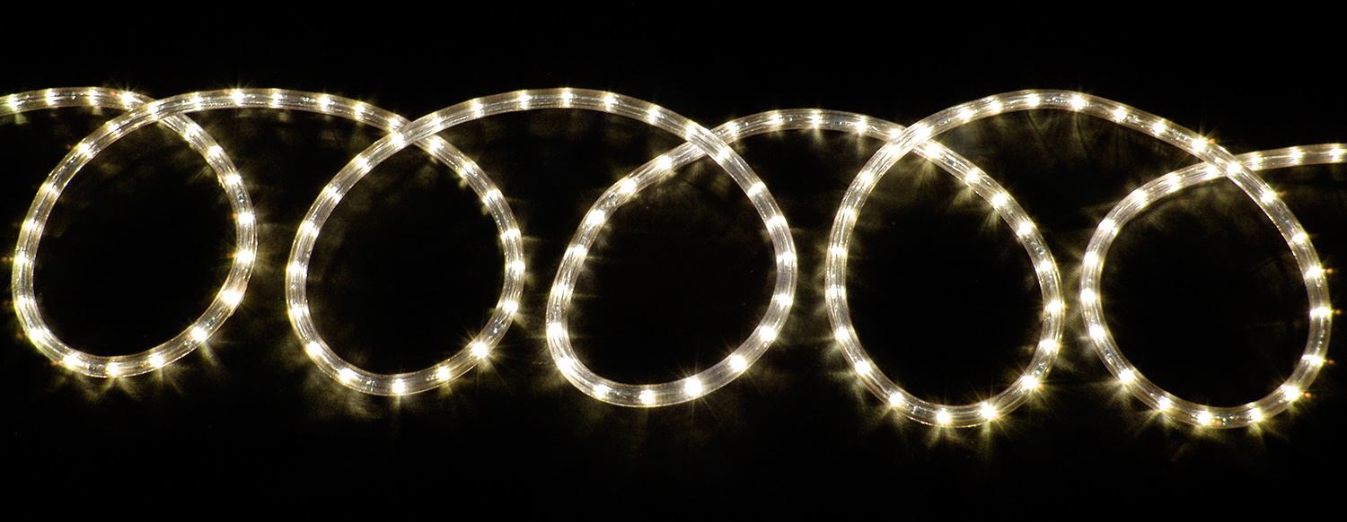 Lyyt 50m LED Super Bright Warm White Rope Light - Reel