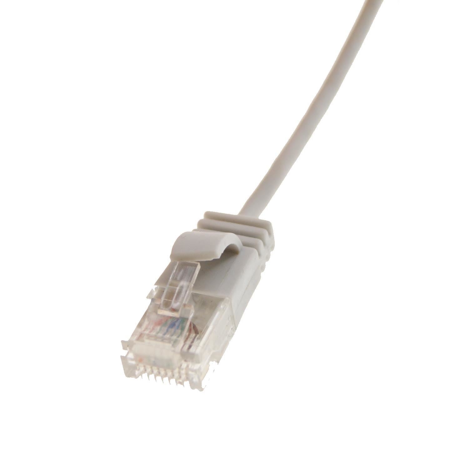 Ex-Pro 50cm (0.50m) Cat6 Silm 32AWG Patch Cables for 1U Patching - White