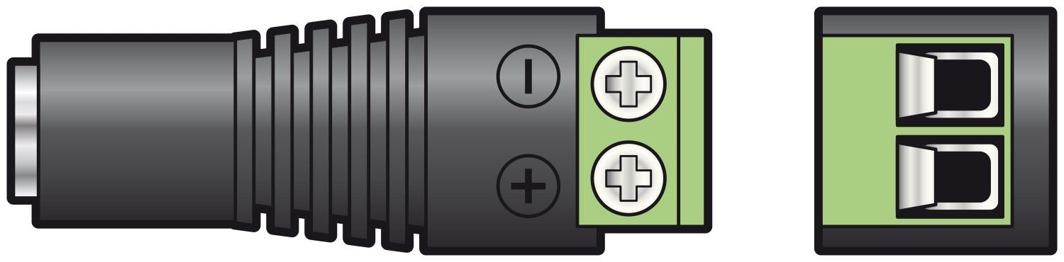 Mercury 2.1mm DC Socket with Screw In Terminals  (LED Strip Lighting / CCTV etc)