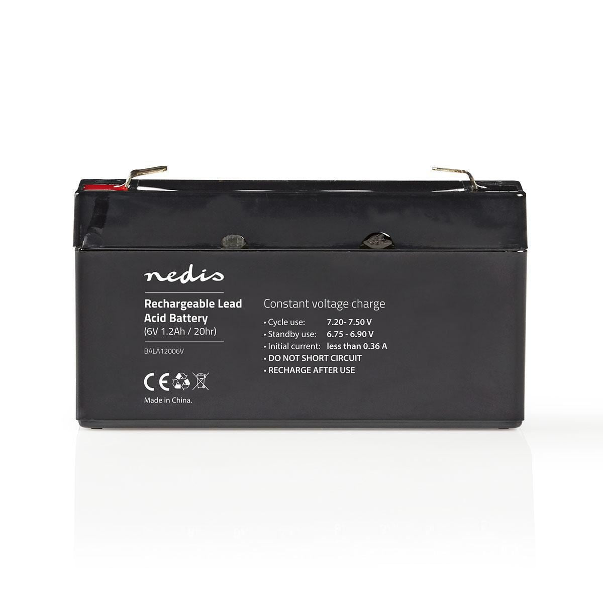 Nedis Battery | Lead-Acid | Rechargeable | 6 V | 1200 mAh