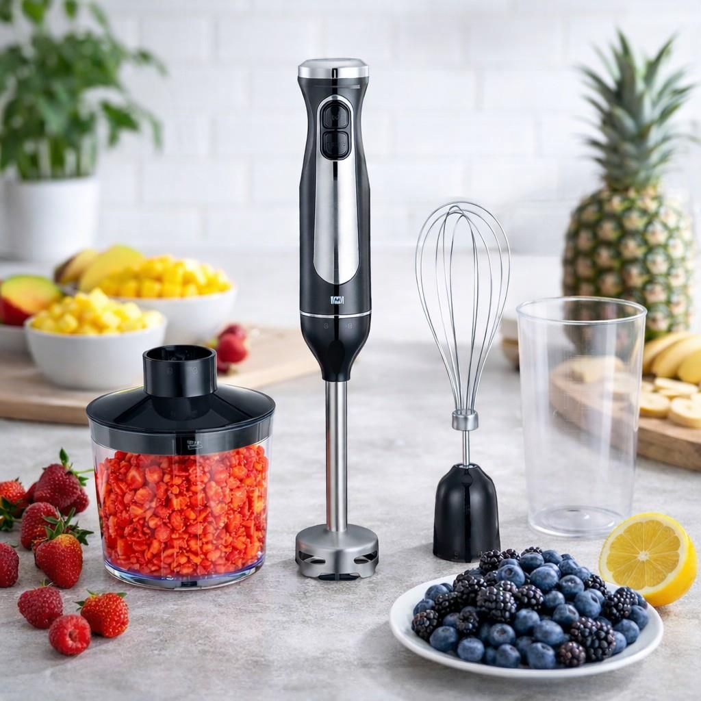 MELISSA 600W Hand Blender, Handheld Stick Immersion Mixer with Stainless Steel Blades, Ideal for Smoothies Shakes Baby Food Soup Purees & Sauces