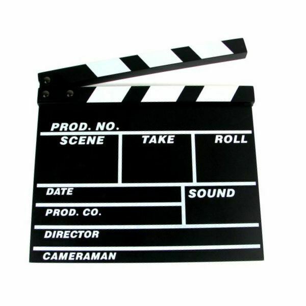 Ex-Pro Clapper Board TV Film Movie - Black