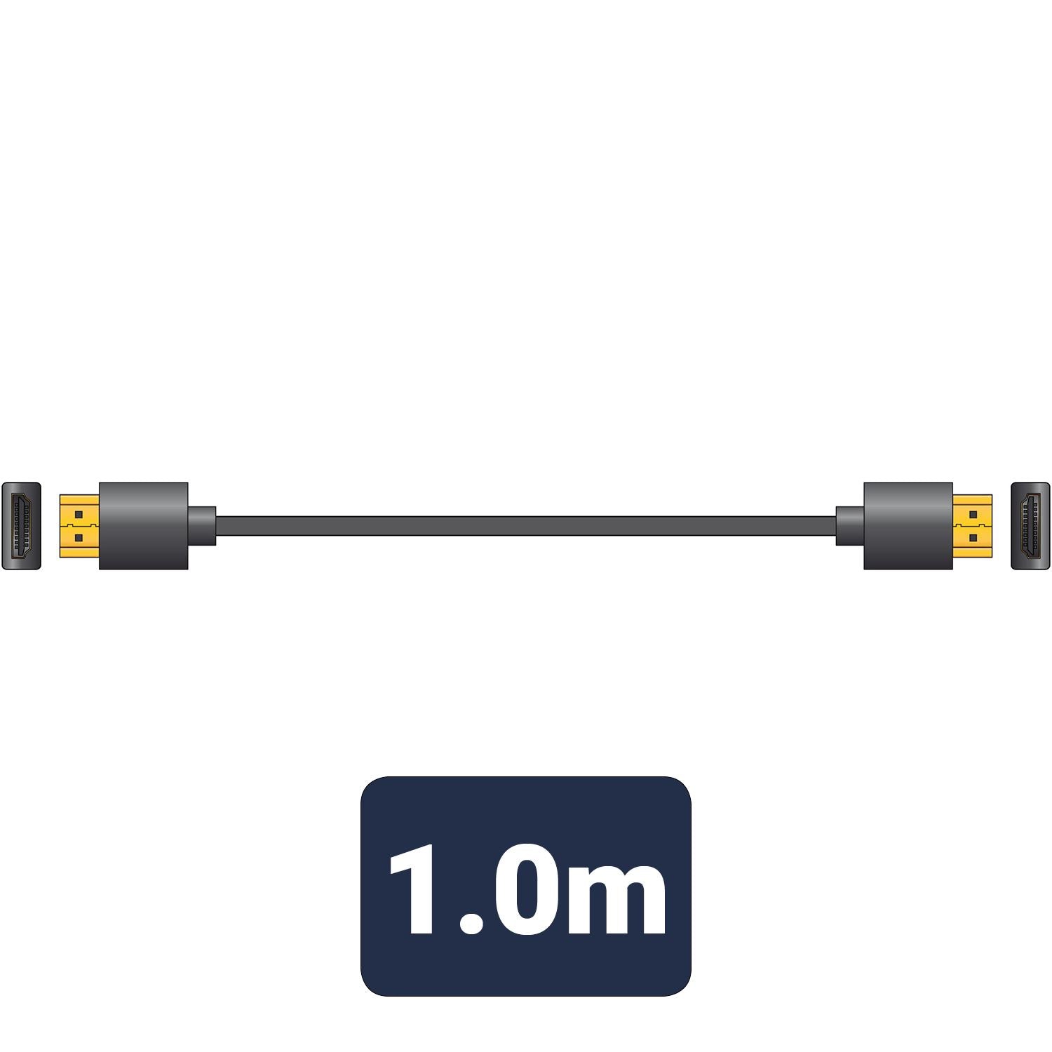 Av:link 1m Super Slim Thin V2.0 HDMI Cable HD Flexible 3.6mm Lead 4K x 2K @ 60HZ ARC