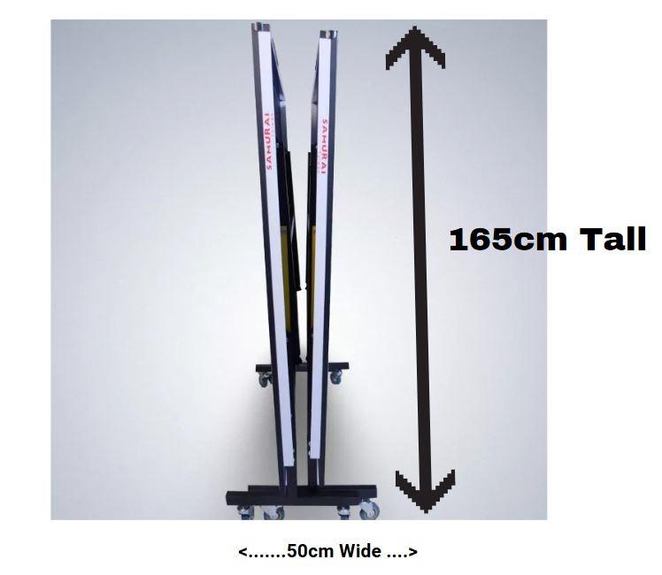 The Man Cave Project Foldable Table Tennis Table, Premium Ping Pong Surface with Centre Net, 2x Paddles and 2x Balls - Purple