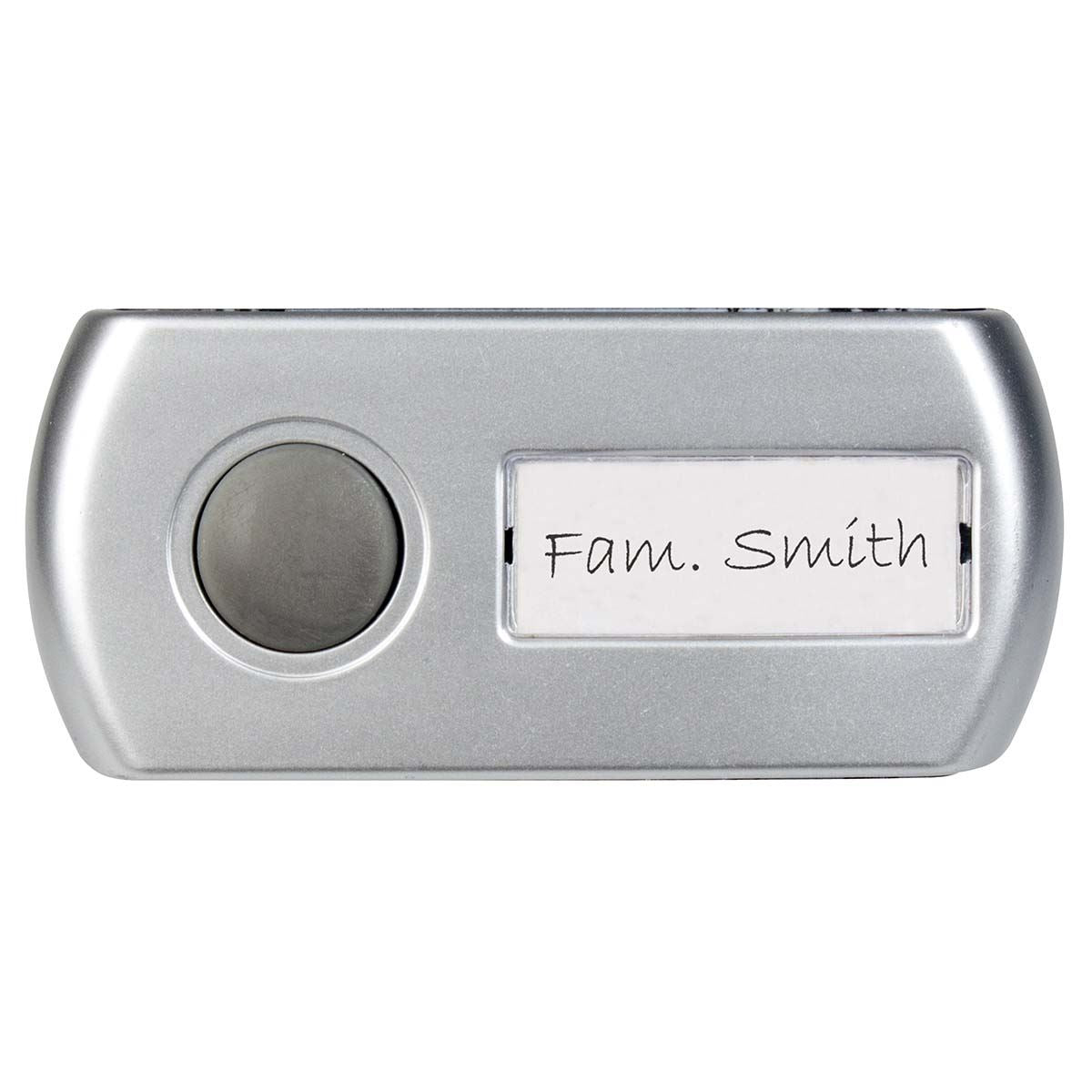 Alecto Wireless Doorbell, Splash-Proof IP44, 30m Long Wireless Range, 36 Chimes, Battery Powered, Volume Adjustable Door Bells Wireless Cordless (Black/Silver)