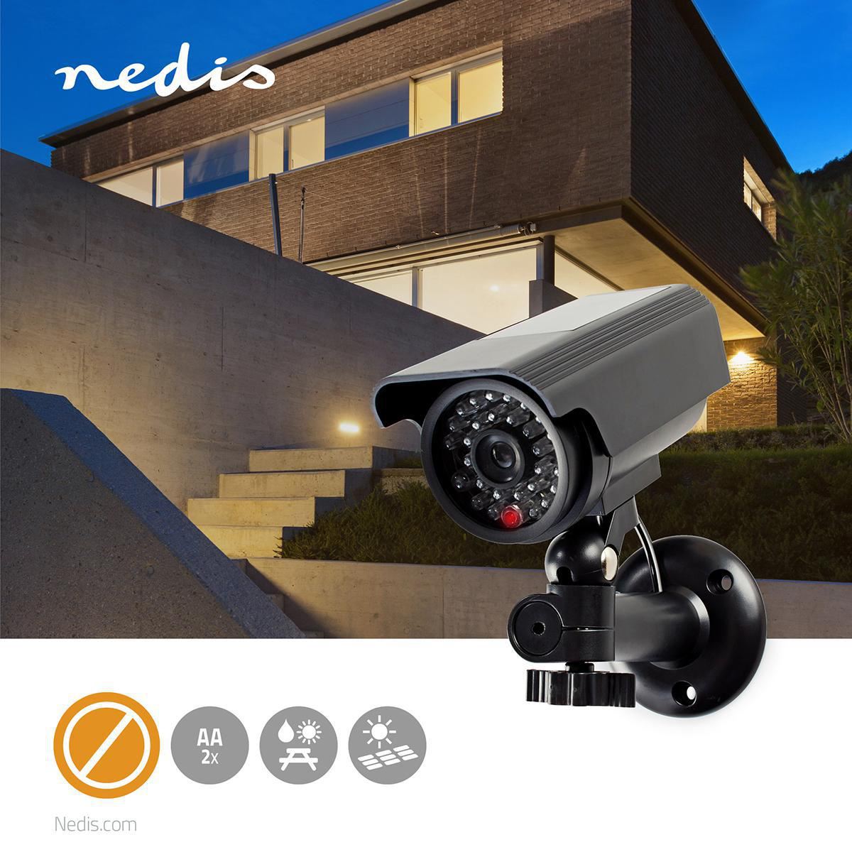 Nedis Dummy Security CCTV Fake Camera | Bullet | IP44 | Black