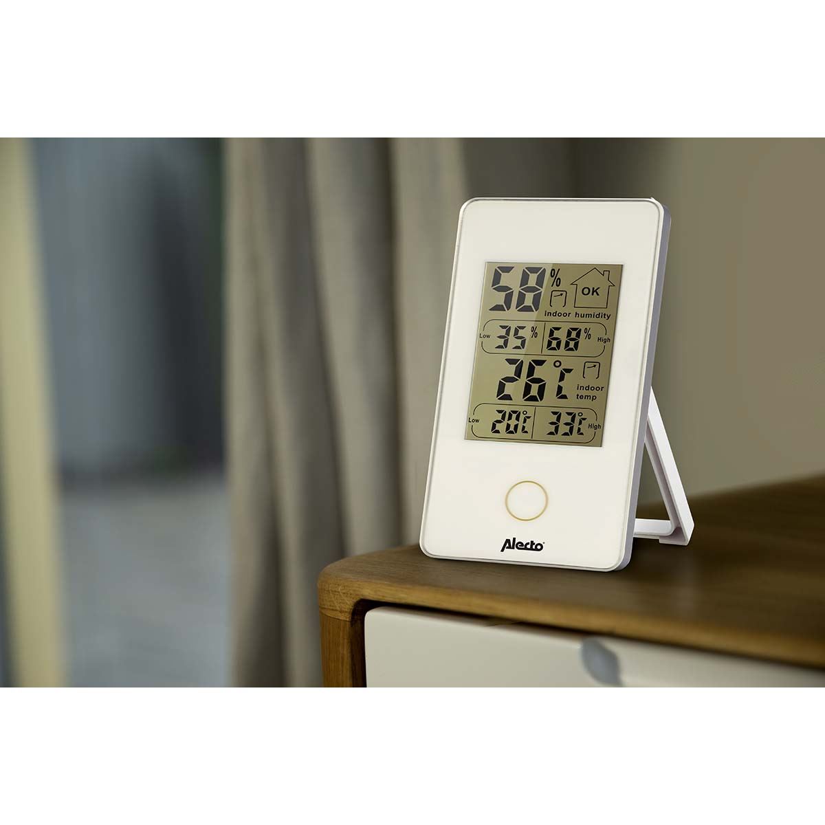 Alecto Digital Thermometer | Indoor | Indoor temperature | Indoor humidity | White