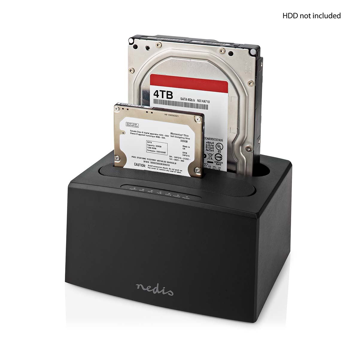 Nedis Hard Disk Docking station | USB 3.2 Gen1 | USB Type-A | 2 Disks | 2.5 / 3.5 " | USB 3.2 Gen1 | Docking | Desktop