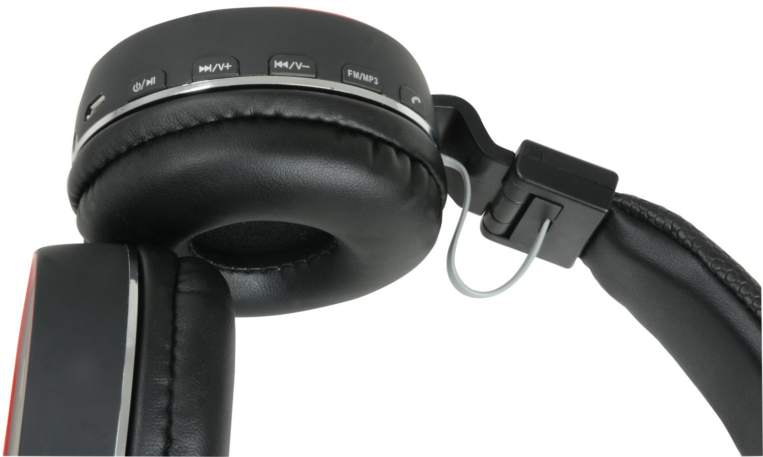 Av:link Foldable Stereo Bluetooth Headphones Wireless Headset Mic MP3 FM SD Slot Smartphone - Black