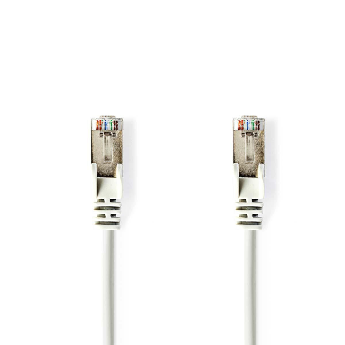 Nedis CAT5e Network Cable | SF/UTP | RJ45 Male | RJ45 Male | 1.00 m | Round | PVC | White | Envelope