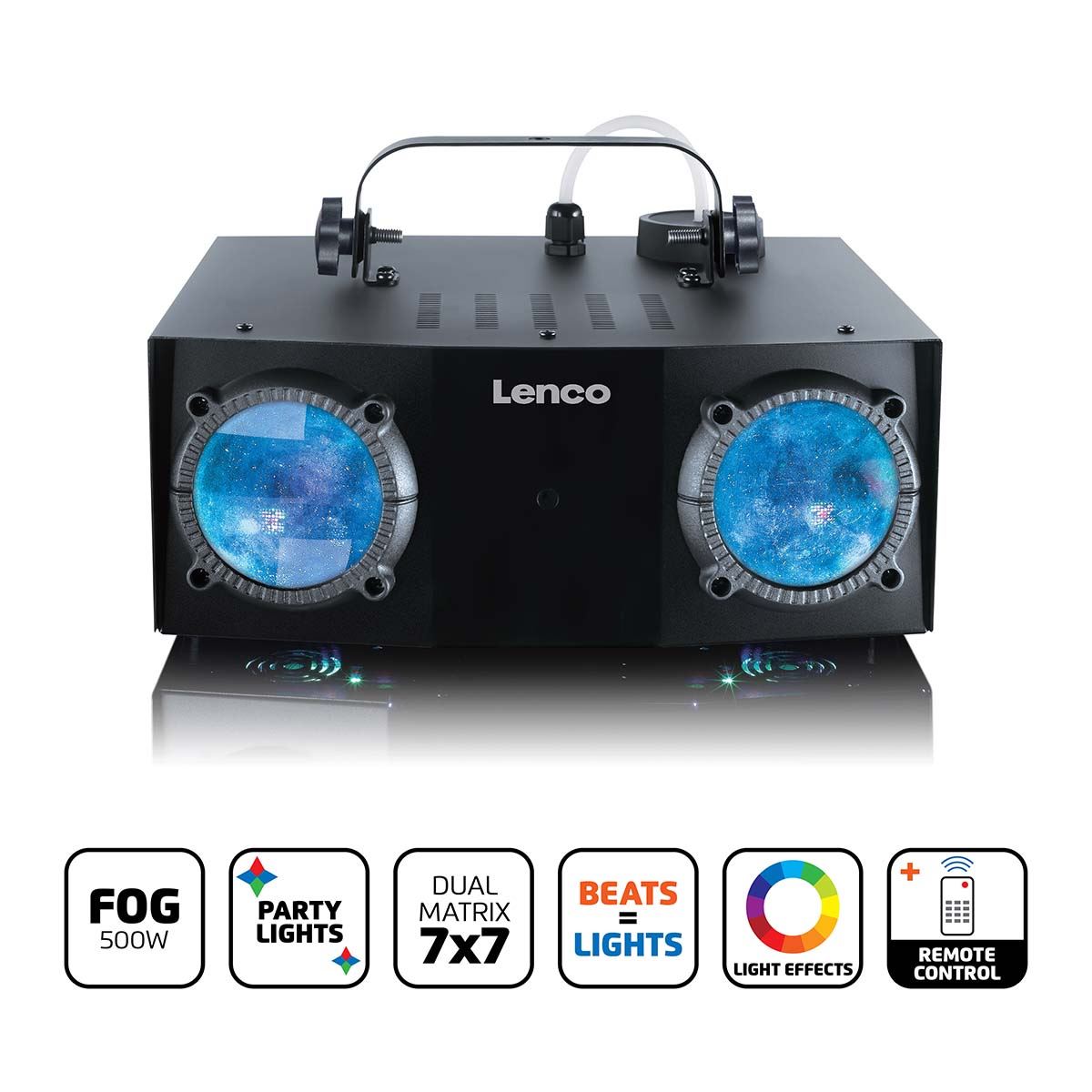 Lenco Dual Matrix Party LED Lighting and Fog Machine