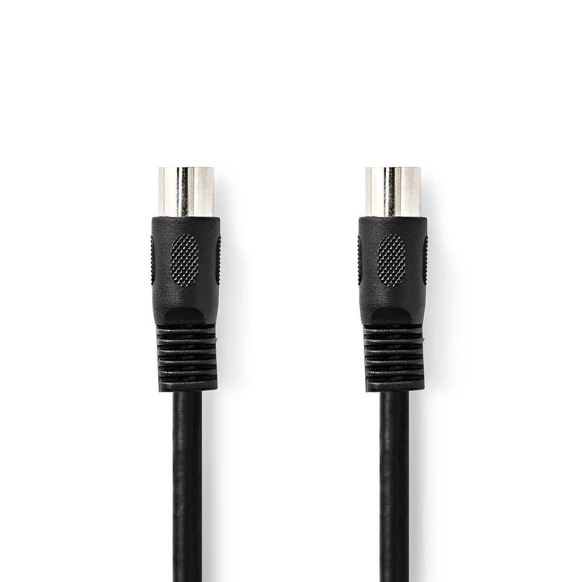 Nedis DIN Audio Cable | DIN 5-Pin Male | DIN 5-Pin Male | Nickel Plated | 1.00 m | Round | PVC | Black | Label