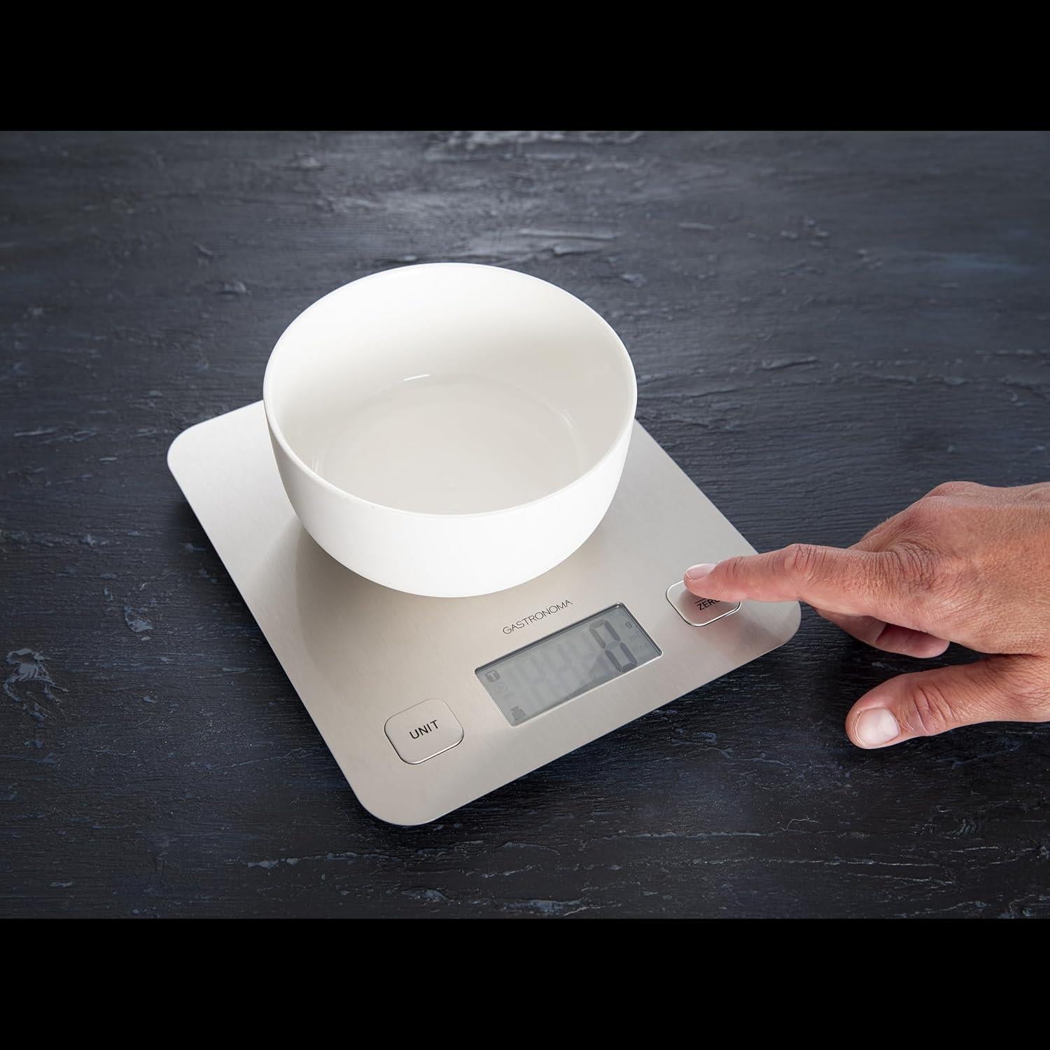 Gastronoma 5kg Digital Kitchen Scales Electronic LCD Cooking Weighing Food Stainless Steel