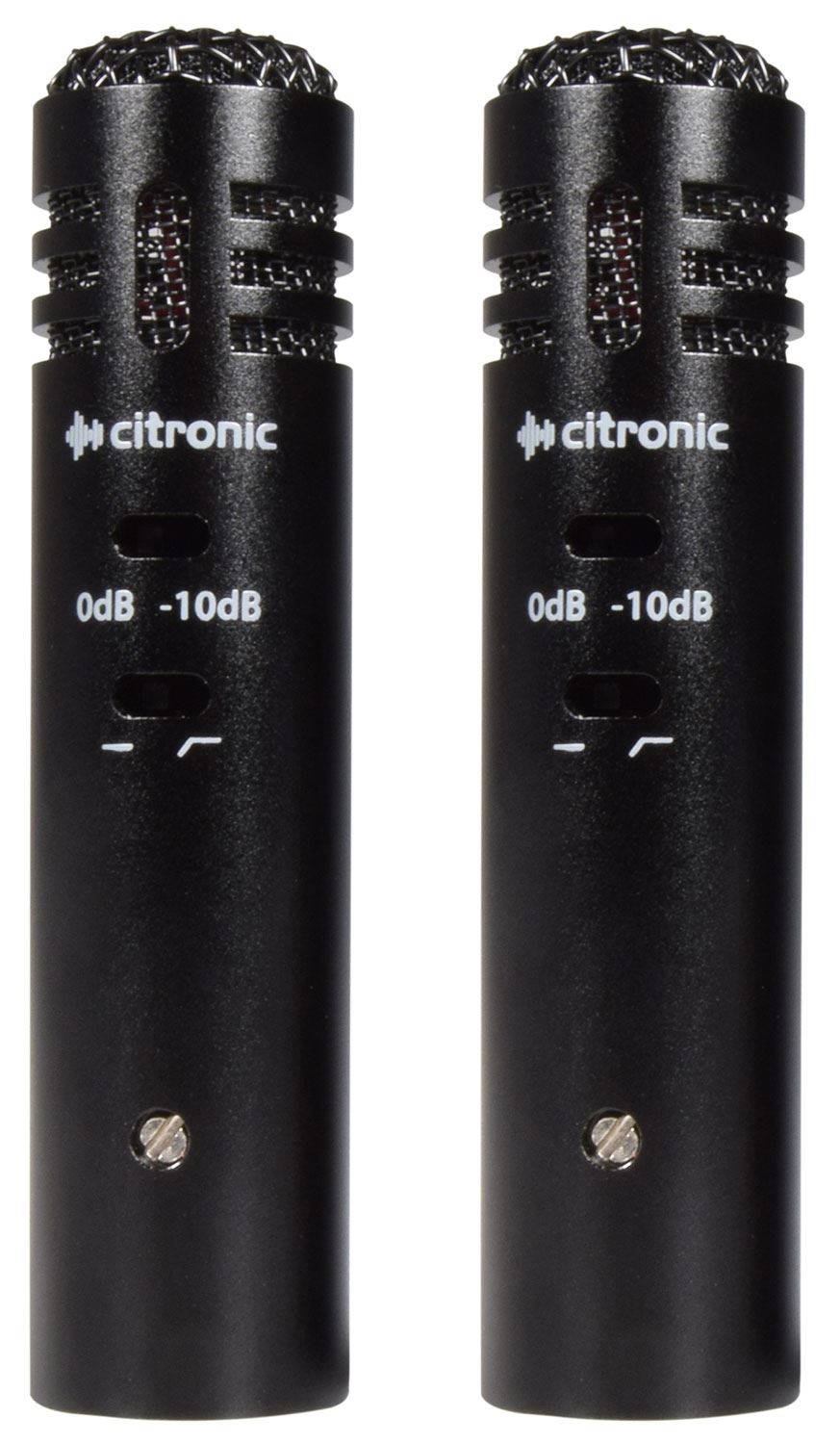 Citronic EC20 Ultra Sensitivity Mini Cardioid Condenser Microphones - Pair