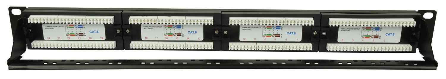Adastra 24-Port CAT6 IDC Patch Panel 1U + Cable Management