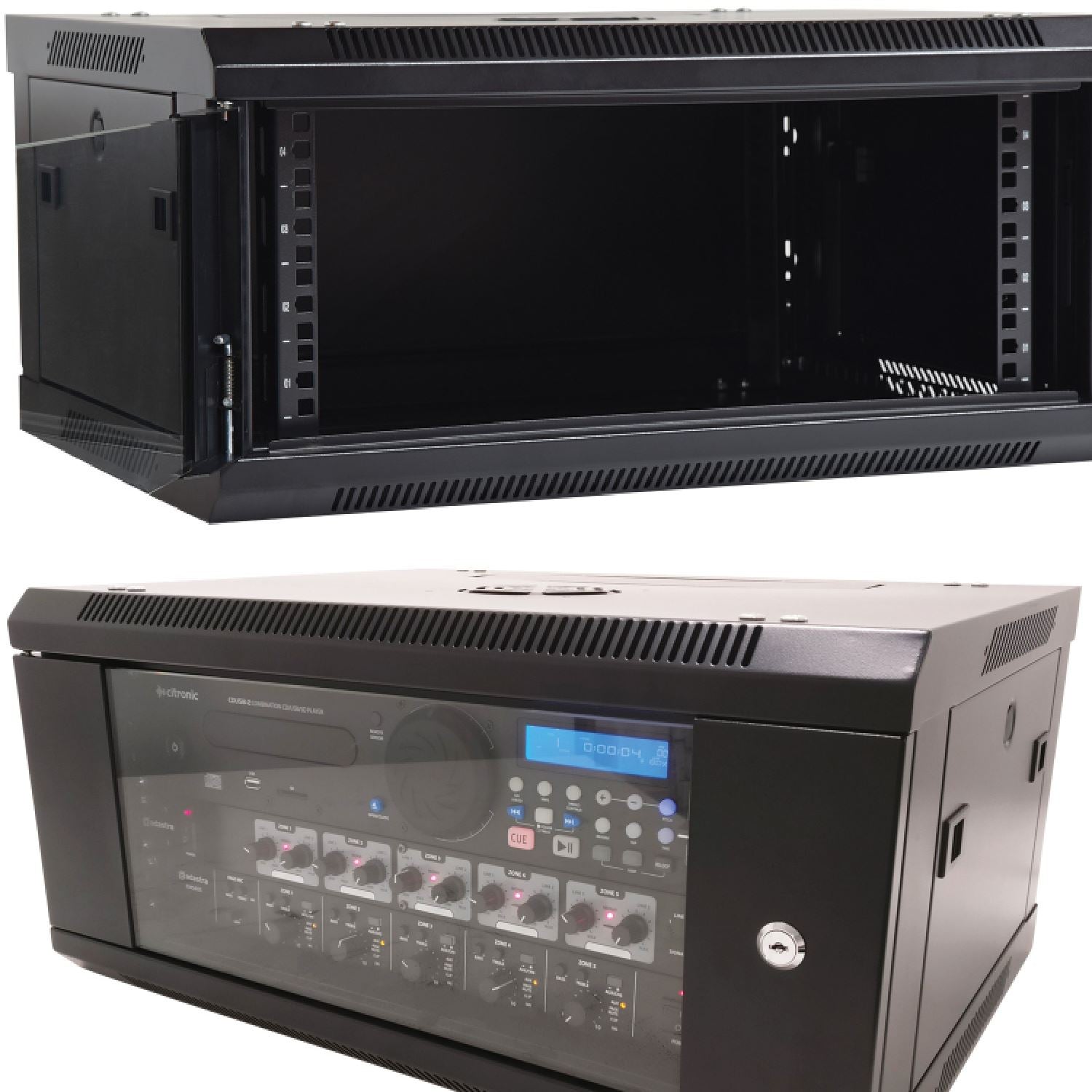 Adastra 19" Rack Cabinet with Glass Door 4U x 450mm Deep