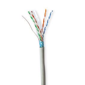 Nedis Network Cable Roll | CAT6 | Solid | F/UTP | CCA | 100.0 m | Indoor | Round | PVC | Grey | Pull Box