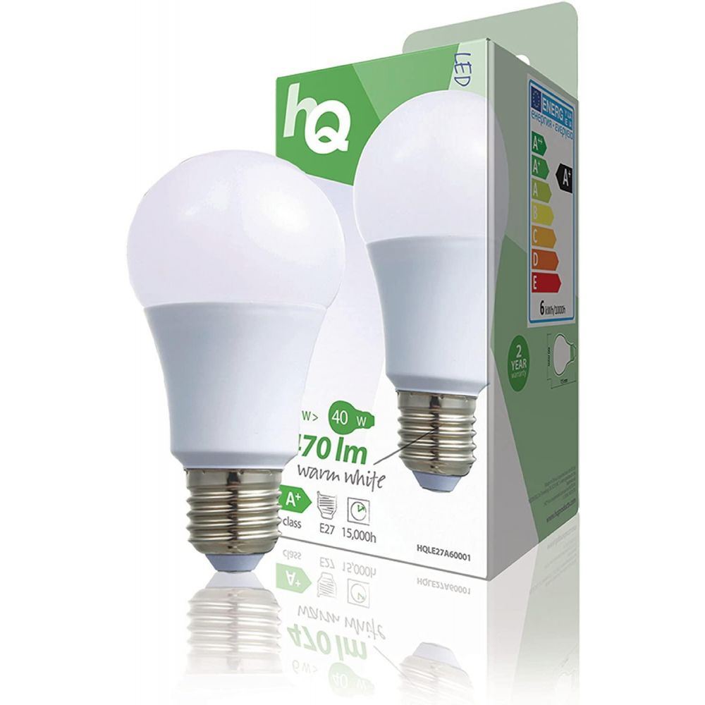 HQ LED Bulb E27 | A60 | Dimmable | 6.5 W | 470 lm | 2700 K | Warm White | Frosted | 1 pcs