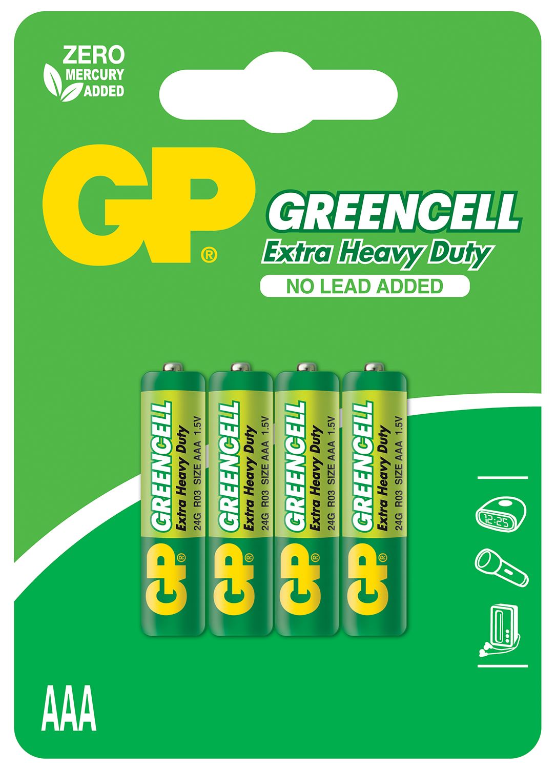 Gp AAA Battery Zinc Chloride 1.5V - 4 Pack