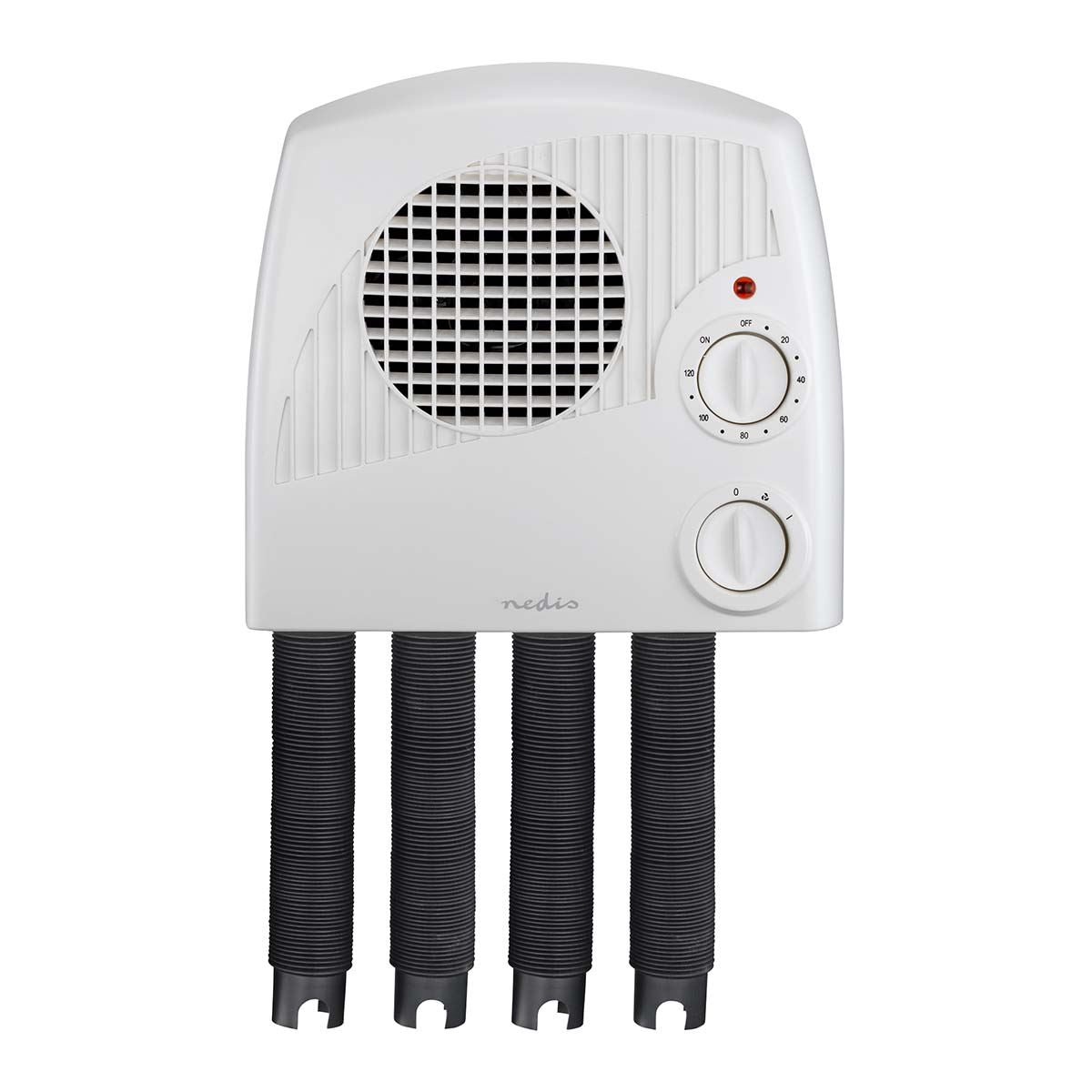 Nedis Electric 350w Shoe Dryer, Wall Mounted Boot Warmer with Heat Blower, 4 Warm Air Exhausts and Timer, Quick Drying for Wet Shoes, Gloves, Hats, Socks, Trainers, Boots and more