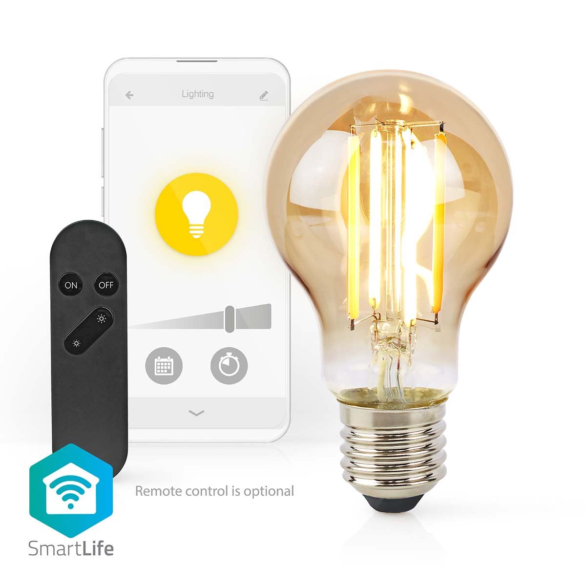 Nedis SmartLife LED Filament Bulb | E27 | 806 lm | 7 W | Warm White | 1800 - 3000 K | Glass | Android™ / IOS | Bulb | 1 pcs
