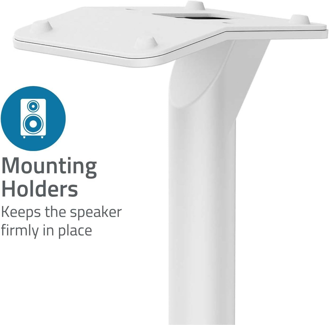 Nedis Speaker Stand Mount for Sonos Era 300, Fixed Height, Max. Capacity 5kg (Single Stand) - White