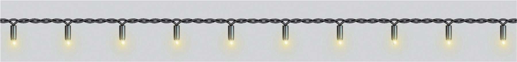 10m Easy-Connect Warm White 80 LED String Lights With Interconnectable Black Rubber Cable