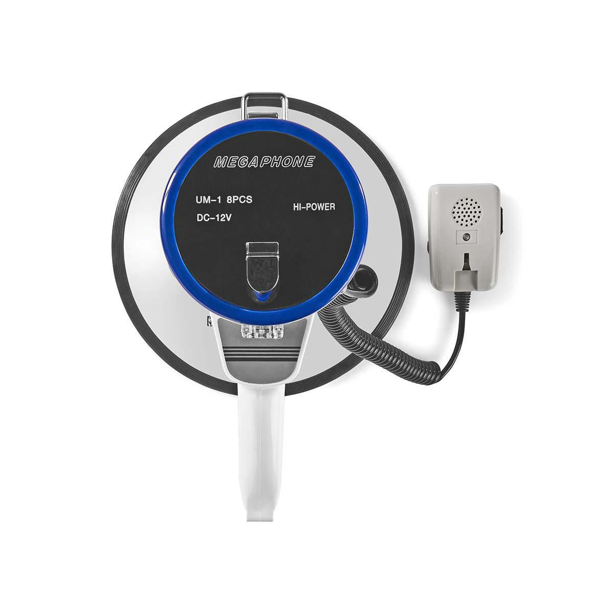 Nedis Professional 25W Super Loud Megaphone with Detachable Handheld Microphone, Built-In Siren, Adjustable Volume and Shoulder Strap