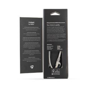 Nedis CAT6a Network Cable | S/FTP | RJ45 Male | RJ45 Male | 1.00 m | Snagless | Round | Braided / PVC | Silver | Cover Window Box