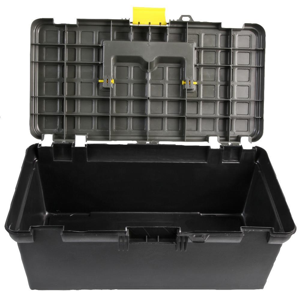 Ex-Pro 16" Plastic Portable Storage Tool Box With Removable Tray & Carrying Handle