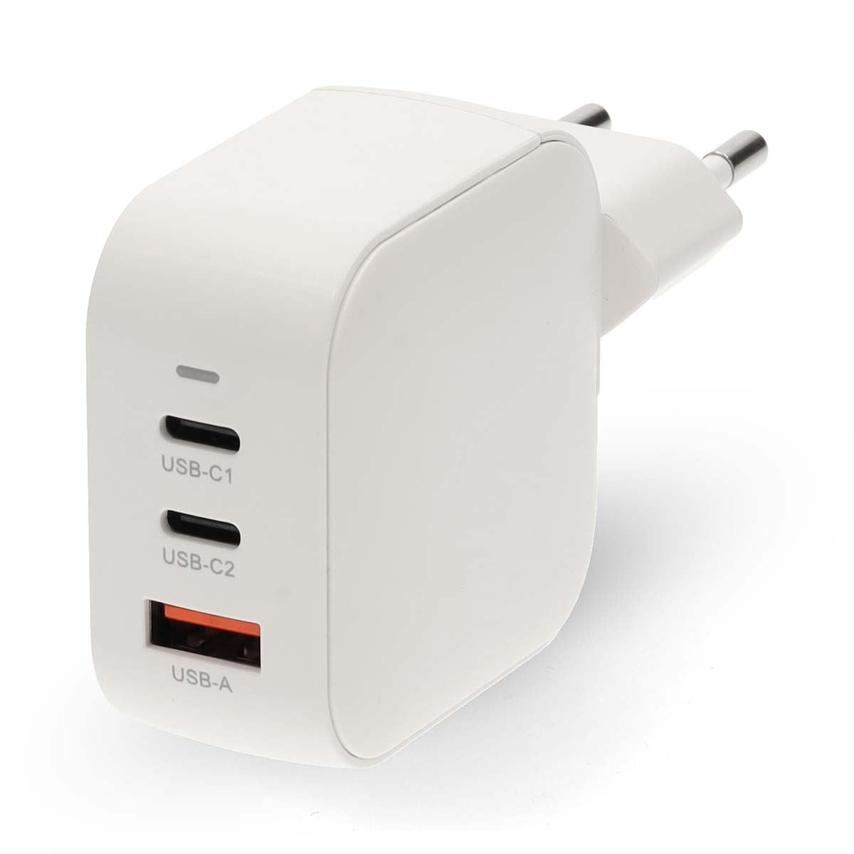 Nedis EU Euro Travel Wall Charger | 70 W | GaN | PD3.0 | Quick charge feature | 1.5 / 2.25 / 2.5 / 3.0 / 3.5 A | Number of outputs: 3 | USB-A / 2x USB-C™ | Automatic Voltage Selection | White