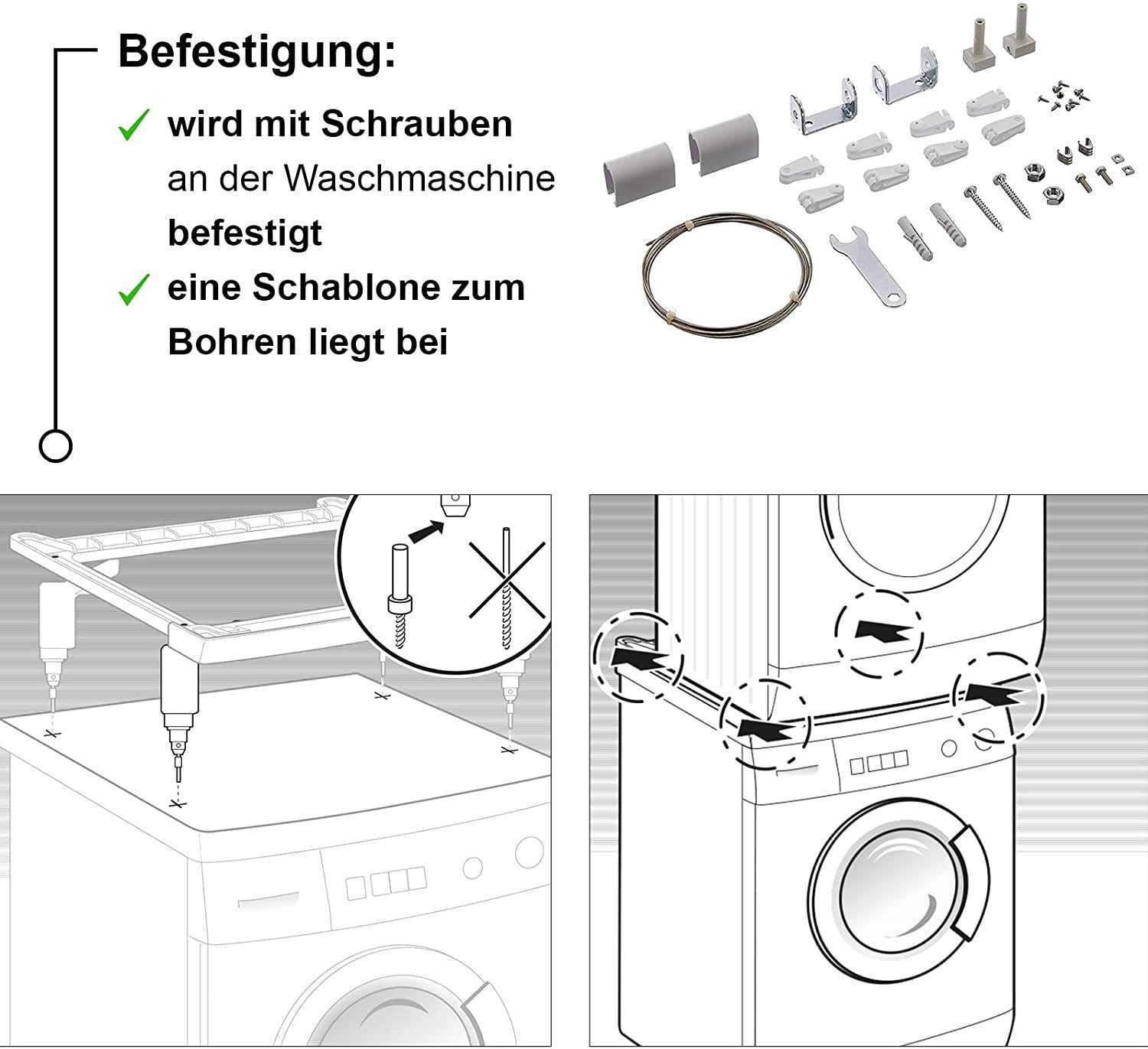 Bosch Adapter  Stacking Kit Washing Machine / Dryer