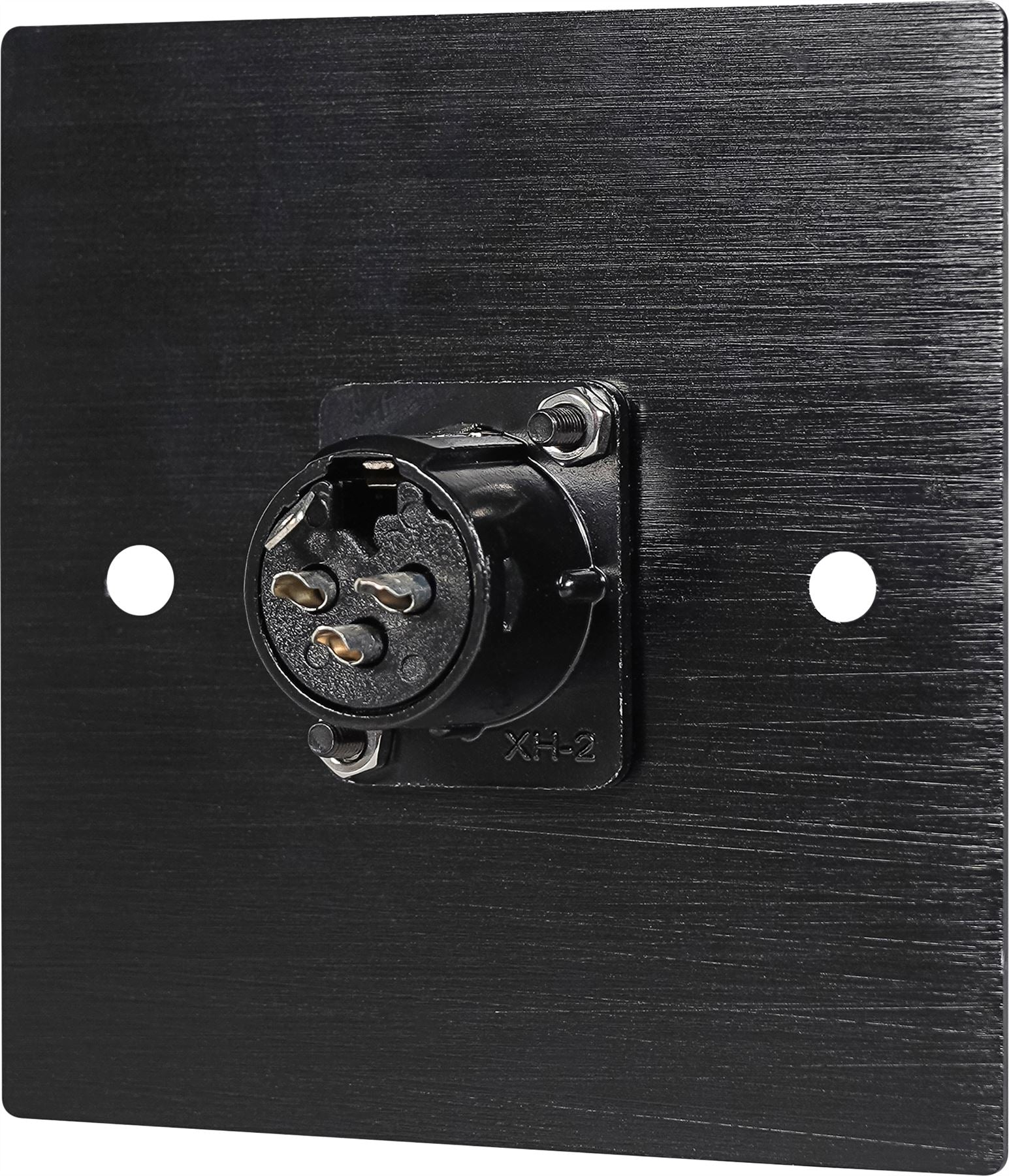 Black Wall Face Plate Electrical AV Slim Series 1 x Female XLR Wall Plate Metal