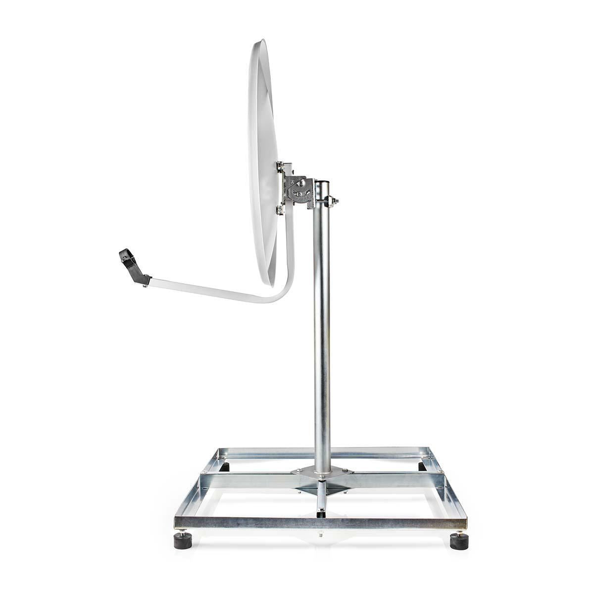 Nedis Satellite Balcony Stand | Mast length: 0.75 m | Maximum dish size: 90.0 cm | Bottom plate size: 4 x 30 x 30 cm | Steel | Silver
