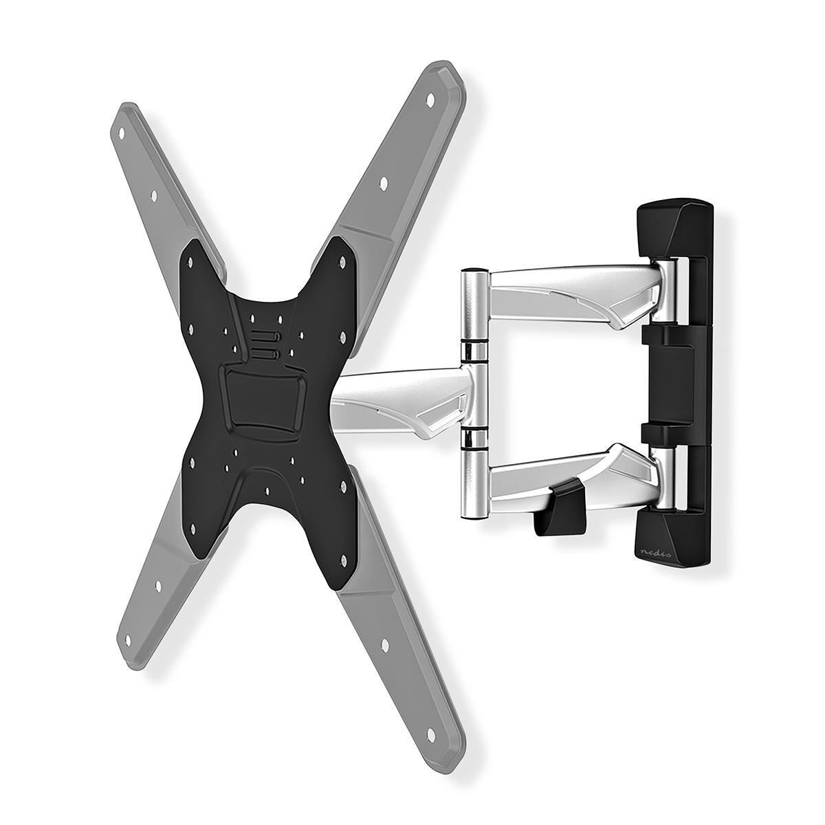 Nedis Full Motion TV Wall Mount | 23 - 55 " | Maximum supported screen weight: 30 kg | Tiltable | Rotatable | Minimum wall distance: 48 mm | Maximum wall distance: 410 mm | 3 Pivot point(s) | Steel | Black