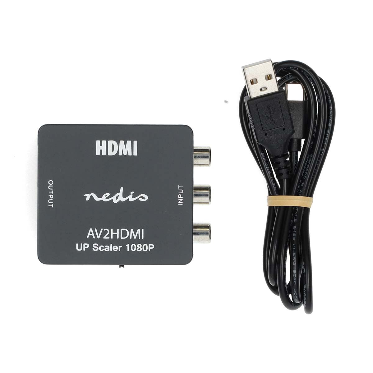 Nedis HDMI™ Converter | 3x RCA Female | HDMI™ Output | 1-way | 1080p | 1.65 Gbps | ABS | Anthracite