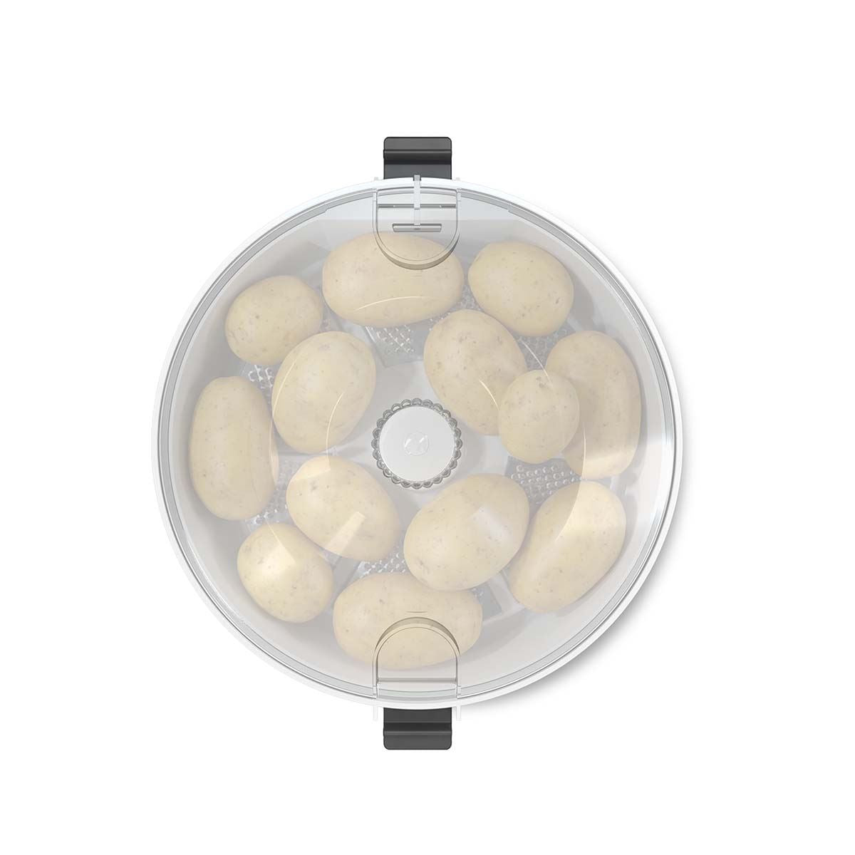 MELISSA 85W Electric Potato Peeler Machine 1KG Potato Rumbler Electric with Container for Peeling Potatoes and Spin Drier Salad/Vegetables to Remove Excess Water