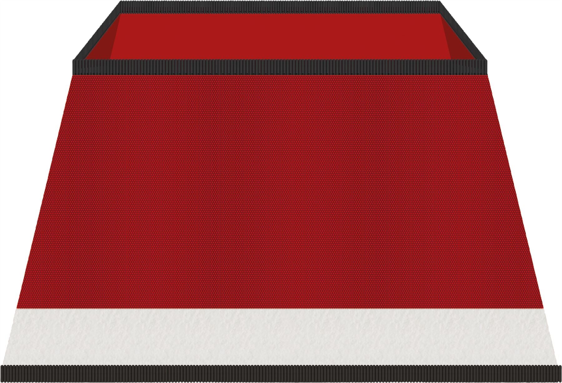 Santa Design Christmas Tree Skirt Easy Fold Stand Cover Decoration - Red & White