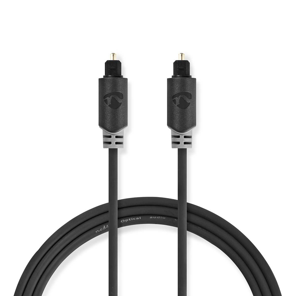 Nedis Optical Audio Cable | TosLink Male | TosLink Male | 3.00 m | Round | PVC | Anthracite | Box