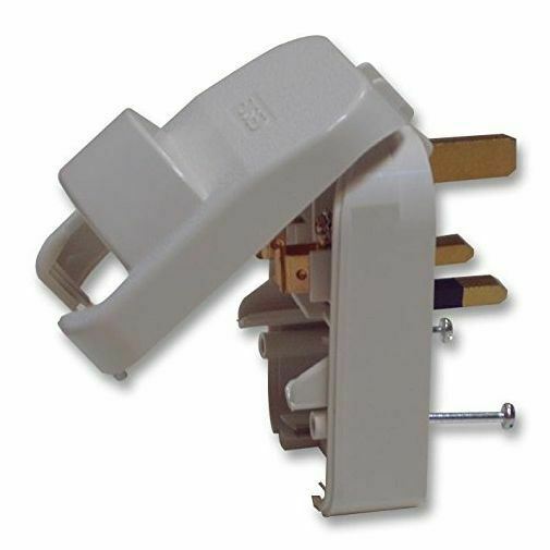 Euro Plug Converter 2 Pin Schuko SCP Plug Grounded to Fused 3 Pin UK Mains 13A White