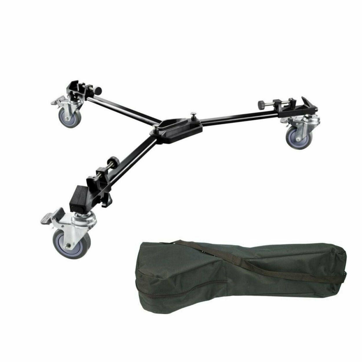 Nedis Tripod Dolly | Maximum load capacity: 20.0 kg | Tripod diameter range: 29.0 mm | Travel bag included | Leg locks | Aluminium | Black