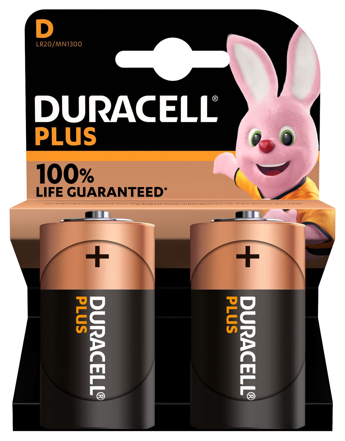 Duracell D Battery Plus Power - 2 Pack
