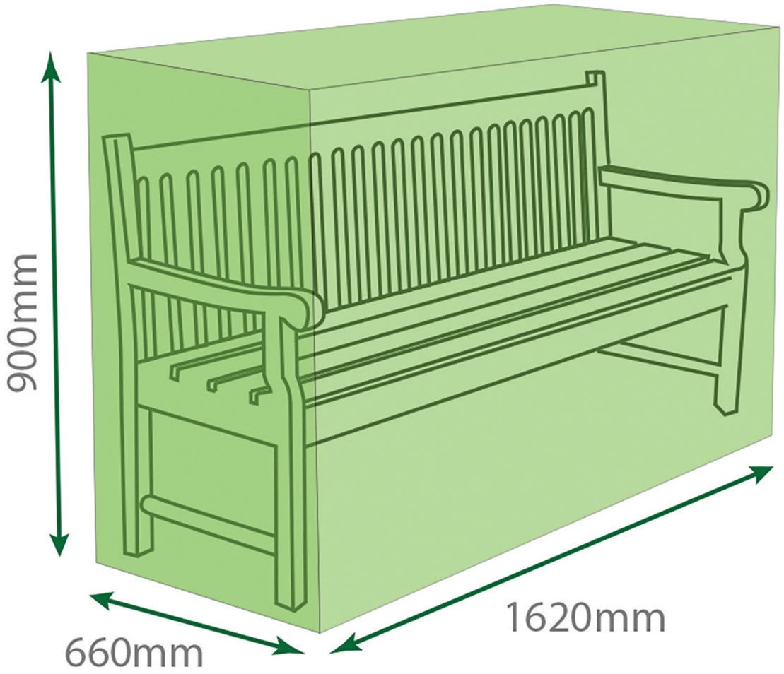 Water Resistant 3 Seater Bench Cover H: 900mm W: 1620mm D: 660mm