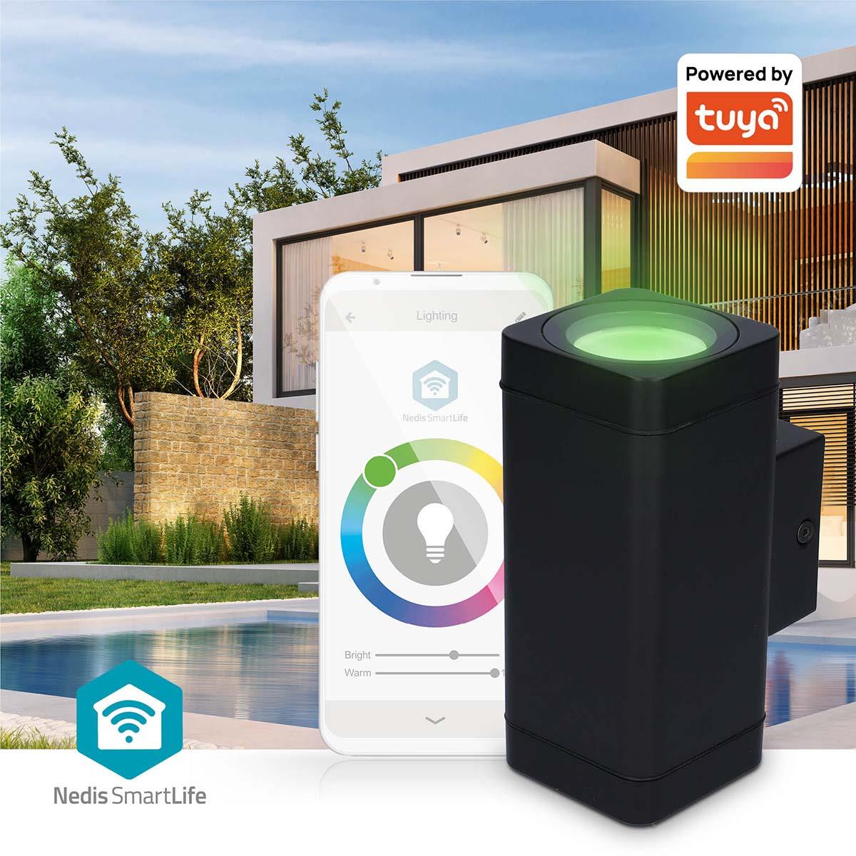 Nedis Smartlife Outdoor Wall Light Zigbee Bluetooth® | Warm to Cool White & RGB Coloured | 2700 - 6500 K | ABS | Android™ / IOS App