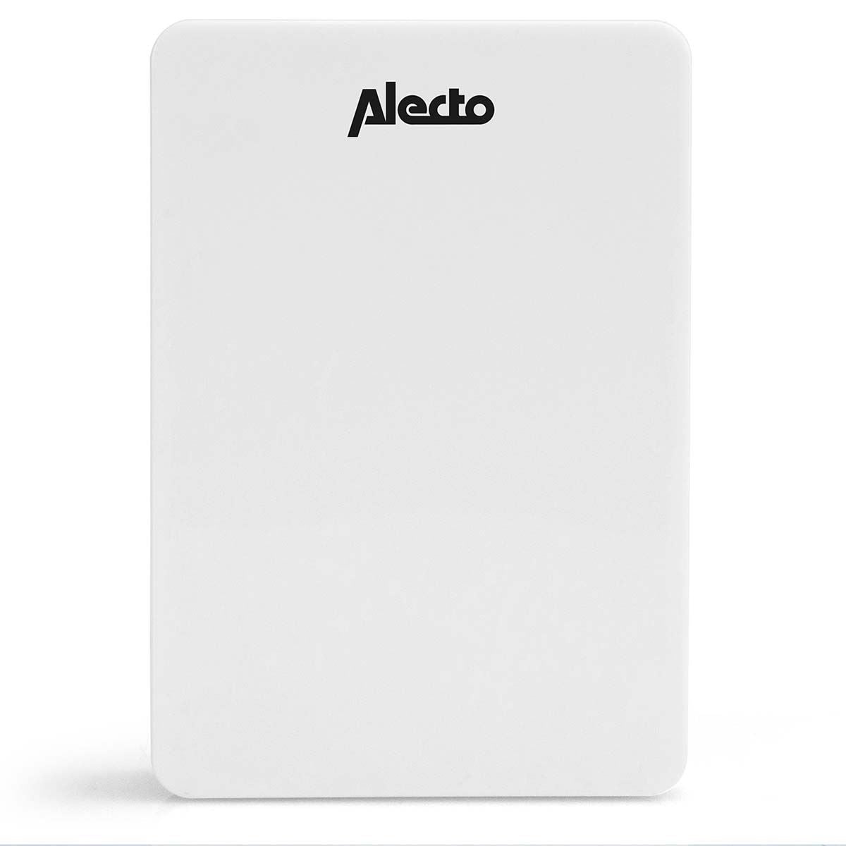 Alecto Wireless Doorbell, Splash-Proof IP44, 30m Long Wireless Range, 36 Chimes, Battery Powered, Volume Adjustable Door Bells Wireless Cordless (White)